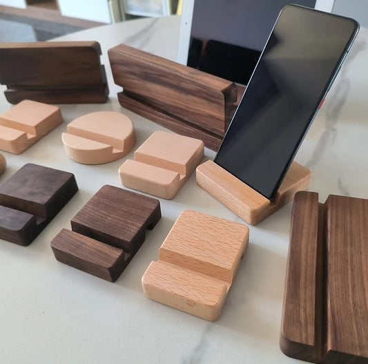 Solid Wood Phone & Tablet Desk Stand Holder